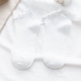thumbnail image 2 of Ticikt Women's Ruffle Ankle Socks, Thin Soft Cotton Casual Socks for Daily Wear,White, 2 of 3