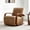 Cognac Brown & Walnut, variant on CHITA Swivel Accent Chair with U-shaped Wood Arm for Living Room Beedroom, Linen Fabric&Gray Wood