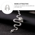 thumbnail image 4 of Miangastore 2pcs Chic Snake Shaped Earring Woman Creative Ear-stud Alloy Ear Jewelry, 4 of 9