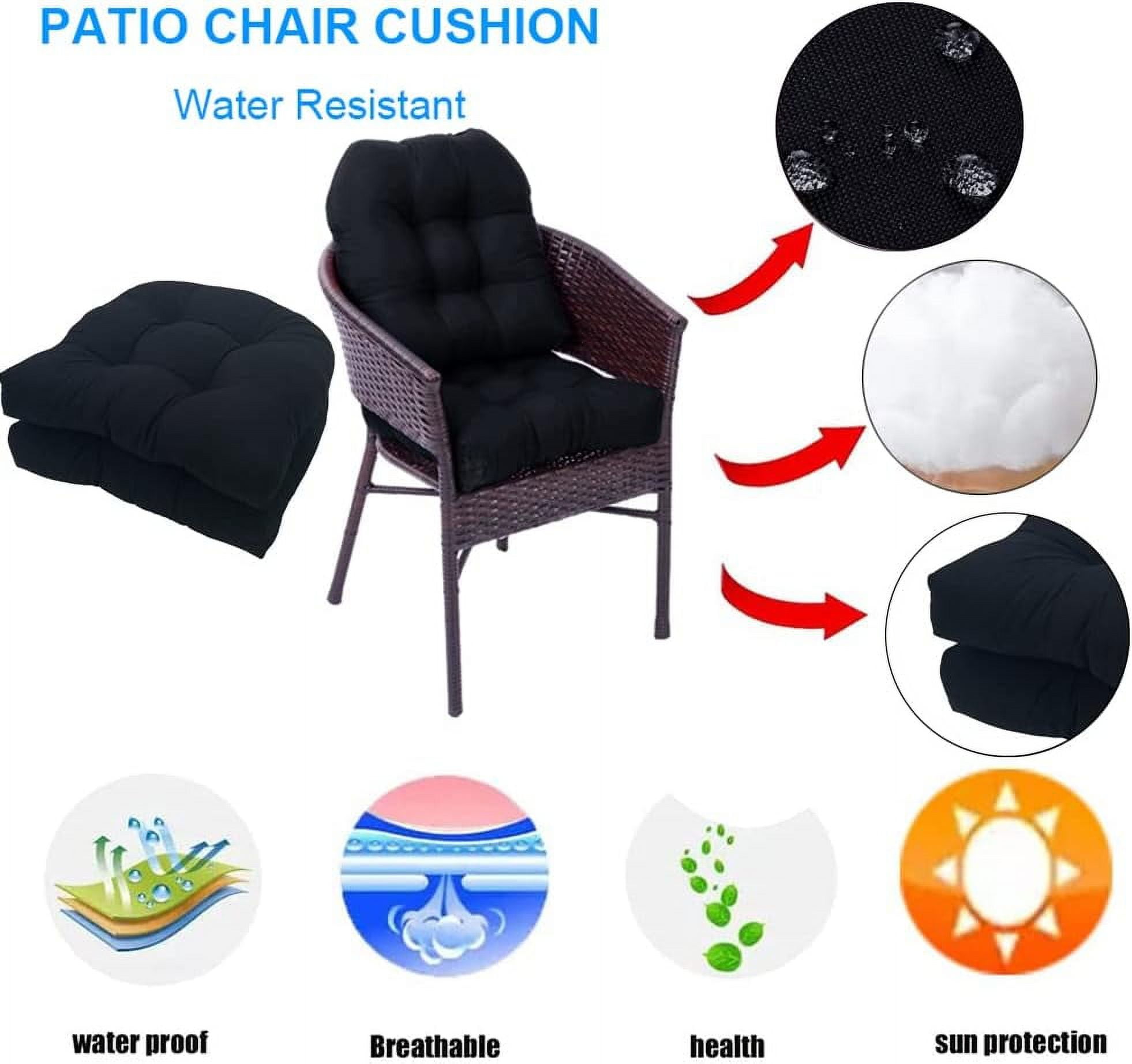 Namzi 4 Pack Outdoor Cushions, Patio Chair Cushions Outdoor Furniture Cushions for Garden, Balcony & Outdoor Dining Chairs Cushions,Brown