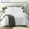 thumbnail image 2 of Accessorize White Tailored Hotel Deluxe Cotton Quilt Cover Set King, 2 of 5