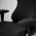 thumbnail image 6 of KBOOK Office Computer Game Chair Cover Jacquard Universal Chair Cover Slipcover (Black, 1 Kit), 6 of 7