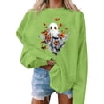 thumbnail image 4 of Sweatshirts for Women Halloween Printed Long Sleeve Hoodie Top, 4 of 5