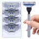 thumbnail image 5 of Manuales Cuchillas Afeitar 4 PCS Hoja para Hombres 3 Recargas Balde () Azul, 5 of 9