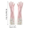thumbnail image 4 of Ongmies Sleeve Gloves Clearance Late Gloves Size Large Food Prep Gloves Large Gloves 1000 Kitchen Household Glove Thickening Cleaning Gloves Rubber Washing Latex Pwaterproof Cleaning Supplies Pink, 4 of 8