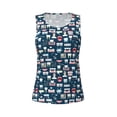 thumbnail image 3 of Picia Dental Seamless Pattern Women's Workout Tank Top,Breathable Activewear,Slim Fit Athletic Top,Versatile Workout Moisture-wicking top-X-Large, 3 of 9