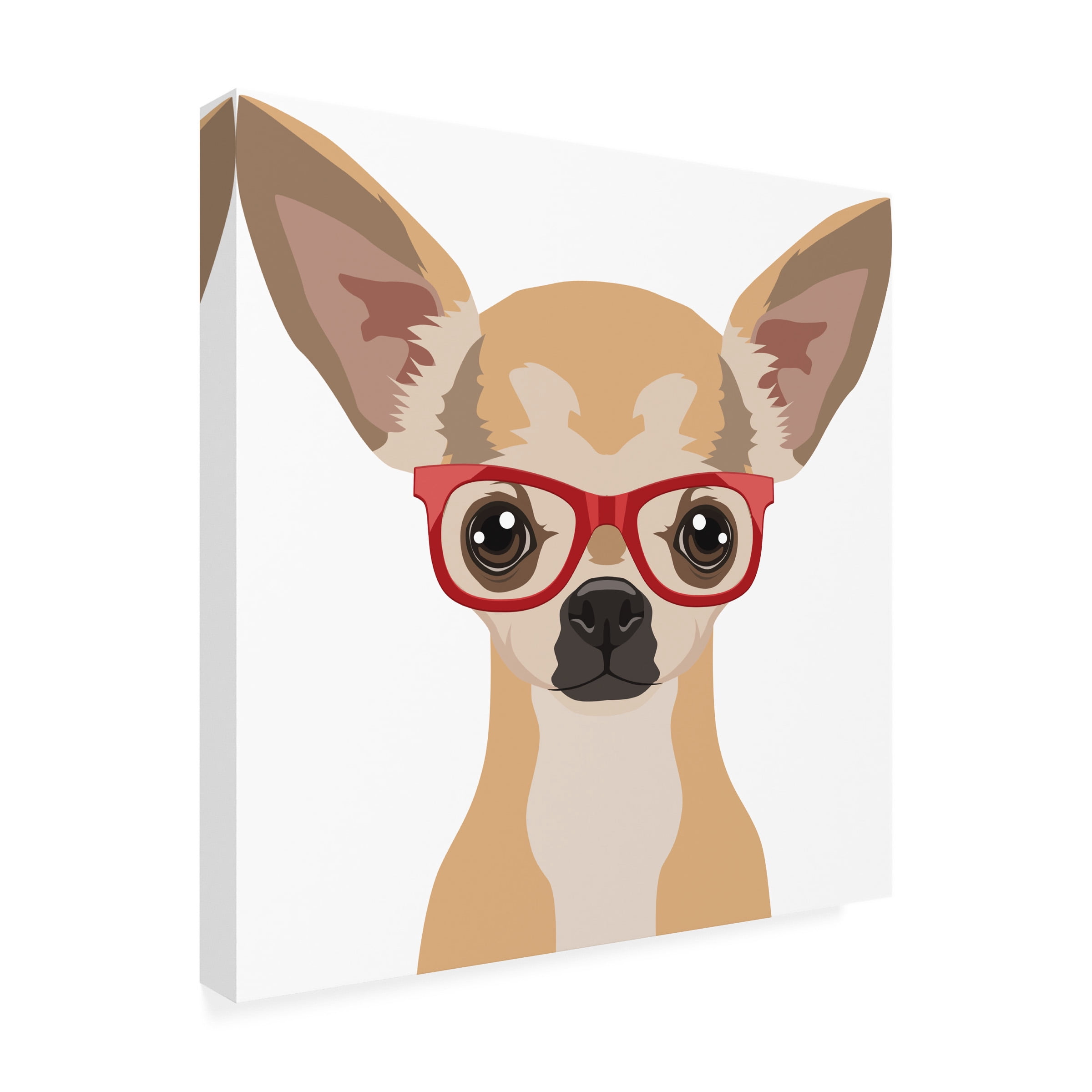Furbaby Affiliates 'Chihuahua Wearing Hipster Glasses' Canvas Art