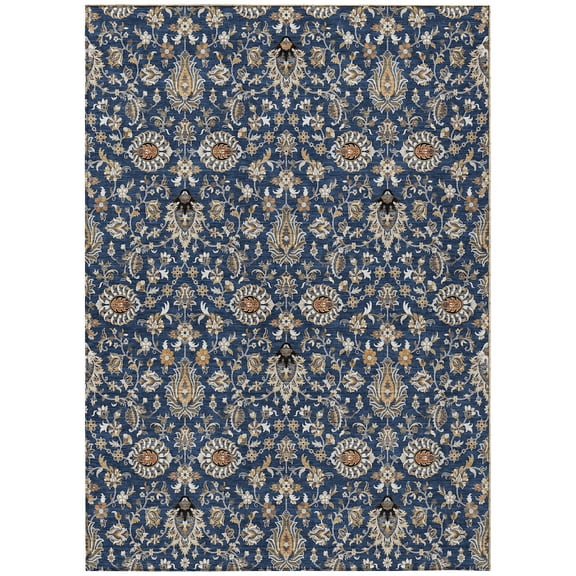 Dalyn Rugs Machine Washable Indoor/Outdoor Chantille ACN2192 Navy 2'6" x 3'10" Rug