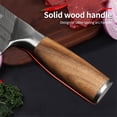 thumbnail image 6 of Chopping Knife 8-inch Meat Cleaver Butcher Knife High Carbon Damascus Laser Kitchen Chef Knife Bone Chop Knife with Wooden Handle, 6 of 9