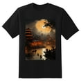 thumbnail image 2 of Plus Size Shirt for Women Black Tops for Women Short Sleeves Shirt for Women Village T Shirt Crewneck Shirt for Women XL, 2 of 5