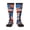 3 Black, variant on Women's Knee High Socks Flag Thin Blue Line Flag Outdoor Casual Tube Socks