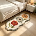 thumbnail image 3 of Darzheoy Vintage Runner Rug, Floral Scalloped Floor Mat, Decorative Indoor Accent Area Carpet, for Living Room Hallway Kitchen Bedroom, 3 of 5