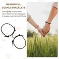 thumbnail image 4 of Uxcell Magnetic Couples Bracelets, His and Her Heart Matching Bracelet, Adjustable Braided Rope Cord for Anniversary Friends Women Men Gift, Black, 4 of 6