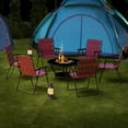 thumbnail image 6 of Gymax Set of 2 Patio Folding Web Chair Set Portable Beach Camping Chair Red, 6 of 8