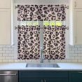 thumbnail image 2 of Leopard Print Kitchen Curtains 36 Inch Short - 3 Panel Set, Modern Cheetah Spot Design, Rod Pocket Animal Print Curtains 100% Polyester, Fashion Tropical Pattern for Living Room, Bedroom, Easy Wash, 2 of 3