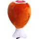 thumbnail image 1 of Cachorro perro pollo pierna felpa chirrido masticar juguete interactivo mascota juguetes regalo marrón talla única TUNC Sencillez, 1 of 5