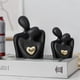 thumbnail image 5 of Mini Couple Statue Tv Stand Decor Abstract Sculpture Knick Knacks Home Decor Couples Love Office Show Pieces Black B, 5 of 5