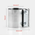 thumbnail image 5 of kanaroous Lap Joint Exhaust Band Clamp, 6.3CM/2.5Inch Butt Sleeve Replacement Exhaust Pipe Joiner for Repairing Stainless Steel Universal, Exhaust Pipe Connection, 5 of 6