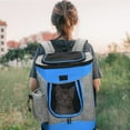 thumbnail image 7 of Solaris Adjustable Pet Carrier Backpack for Dogs and Cats, Puppies, Portable Cat Carrier Backpack with Bottle Pocket, Two Mesh Window for Breath,Blue, 7 of 7