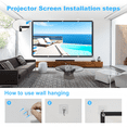 thumbnail image 6 of 150" Portable Projector Screen | Indoor/Outdoor 16:9 Wrinkle-Free Movie Screen | Front/Rear Projection for Home Theater & Backyard Movies, 6 of 10
