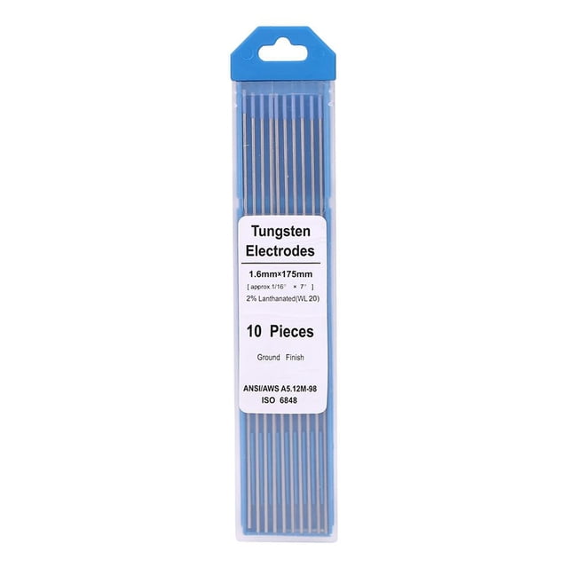 10 unids/set WL20 electrodo de tungsteno de lantano para máquina de soldadura (1,6x175mm)