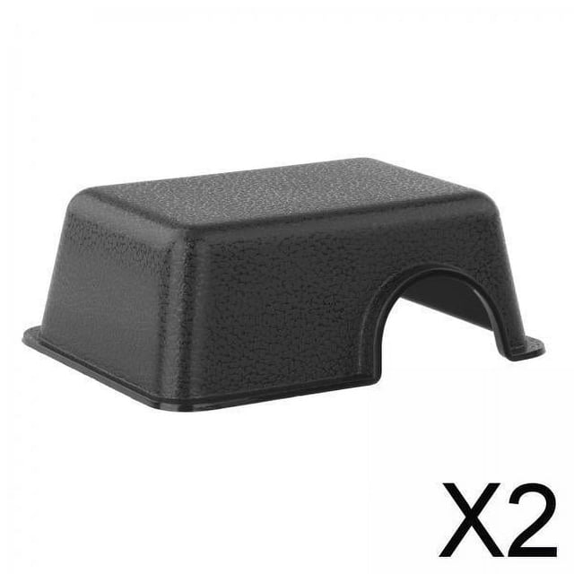 2x Caja de Escondite de Reptiles para Serpientes, Gartos, Gecko , Humidificador de Escondite de Animales Pequeños, Cueva, Suministro de Agua, 2 piezas