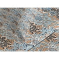 thumbnail image 4 of Ambesonne Mandala Quilted Bedspread Set 3 Pcs, Vintage Style Flourish, King Size, Pale Orange Blue Black, 4 of 5