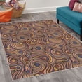 thumbnail image 2 of East Decorative Rug, Modern Autumn Season Wavy Holiday Festival Celebration Oriental Art Print, Quality Carpet for Bedroom Dorm and Living Room, 6 Sizes, Dark Indigo, by Ambesonne, 2 of 4