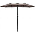 thumbnail image 2 of 15x9 Ft Double Sided Outdoor Umbrella, Market Table Umbrella w/Crank, Patio Umbrella Extra Big for Beach/Poolside/Backyard/Campsite, 2 of 9