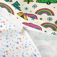 thumbnail image 4 of Catabedysis Colorful Cartoon Camping Bedding For Girls,Camper Rainbow Print Duvet Cover Full,Multicolor,Colorful Stars Reversible,3 Pieces,1 Duvet Cover and 2 Pillowcases, 4 of 6