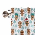 thumbnail image 5 of Cute Gingerbread Man Kitchen Curtains and Valances Set, Christmas Winter Snowflake Rod Pocket Window Valance 18 Inch Window Curtain Panels for Living Room Bedroom Laundry, 27.5x24in, 3 Pieces, 5 of 7