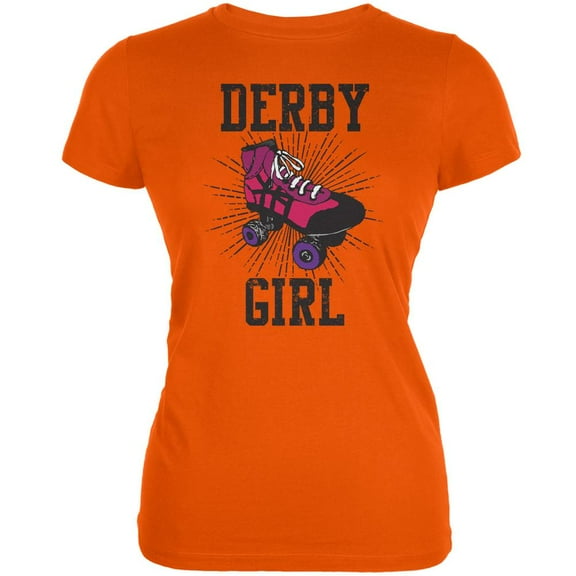 Roller Derby Derby Girl Orange Juniors Soft T-Shirt - Small