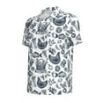 thumbnail image 2 of Balery Chicken And Fish Printed Men’s Short Sleeve Polo Shirt, Midweight Men's Shirt,Golf Polo shirts -3X-Large, 2 of 9
