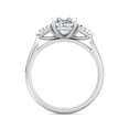 thumbnail image 3 of Samui - Moissanite Oval Cut Lab Diamond Side Stones Engagement Ring, 3 of 4