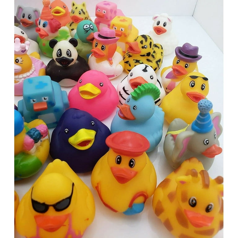 6 PACK Assorted Colorful Rubber Duckies (2 inch) Ducks Ducky Duck Ducking