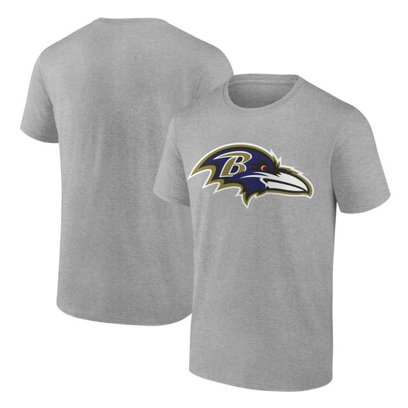 Men's Fanatics Heather Gray Baltimore Ravens Primary Logo T-Shirt