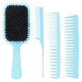 thumbnail image 2 of Juego de Peine de Peluquería 4 en 1 Juego de Peine para el Cabello Cepillo de Paleta para Desenredar Uso Dual en Seco y Húmedo para Hombres y Mujeres Pelo Rizado Largo y ANGGREK  Otros, 2 of 8