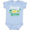 thumbnail image 3 of Inktastic Saint Patrick's Day Sassy Lil' Lassie with Shamrocks Boys or Girls Baby Bodysuit, 3 of 5