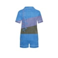 thumbnail image 5 of Pantalons de Pyjama pour Femmes, Hauts à Manches Courtes pour Femmes, Blouse Décontractée pour Enfants Col Rabattu Manches Courtes Mode Ensemble de Pyjama, 5 of 5
