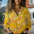 thumbnail image 2 of Endives Women Cotton Shirt Printed Fashion Button Down Shirts Long Sleeve Blouse Casual Tops Long Sleeve Shirts for Women, 2 of 4