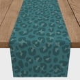thumbnail image 3 of Creative Products Teal Leopard 16 x 90 Cotton Twill Table Runner, 3 of 3
