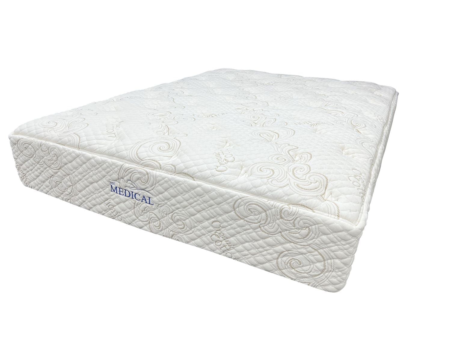 NSC Medical - Matelas grand lit hybride de en latex et à ressorts ensachés