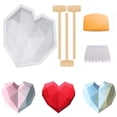 thumbnail image 3 of Moldes para tartas de silicona con forma de corazón BLESIY para hornear decoración de pasteles 6 piezas, 3 of 8