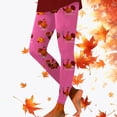 thumbnail image 2 of XJDJHC Leggings For Women Thanksgiving Turkey Pumpkin Print Gym Tights Holiday Athletic Running Yoga Pants, 2 of 5