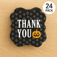 thumbnail image 3 of 24PCS Thank You Fancy Gift Tags Orange Black Jack O'Lantern Halloween Treat Hang Tags, 3 of 6