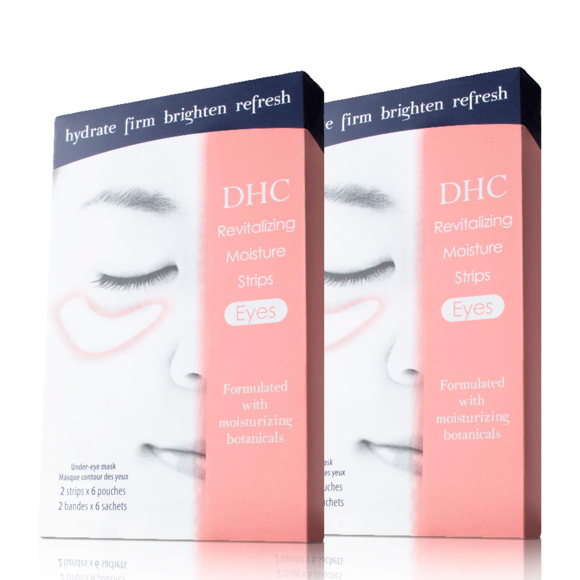 DHC Revitalizing Moisture Strips Eyes (2 Count), Gel Strip Masks, 6