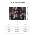 thumbnail image 2 of Lsque Chucky Print Flannel Throw Blanket, Ultra-soft Blanket for Bed, Couch, Car, Hypoallergenic Anti-pilling blanket-50"x40", 2 of 8