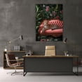 thumbnail image 5 of Mudket Framed Ready to Hang Pink Leopard Canvas Wall Art, Jungle Cheetah Print Room Decor, Vintage Animal Print Wall Art for Bedroom Living Room Bathroom Home Decor - 24"L x 16"W, 5 of 10