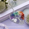 thumbnail image 4 of Llavero con forma de árbol de la vida, piedra pulida de cristal curativo de los 7 chakras, llavero para coche con piedras preciosas naturales, llavero de curación Reiki, 4 of 4