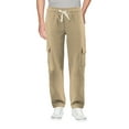 thumbnail image 4 of Men's Zip Up Fleece Sports Gym Athletic Jogging Track Sweat Suit 2 Piece Set (Khaki, 4XL), 4 of 6